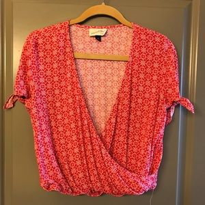 Tied short sleeve blouse